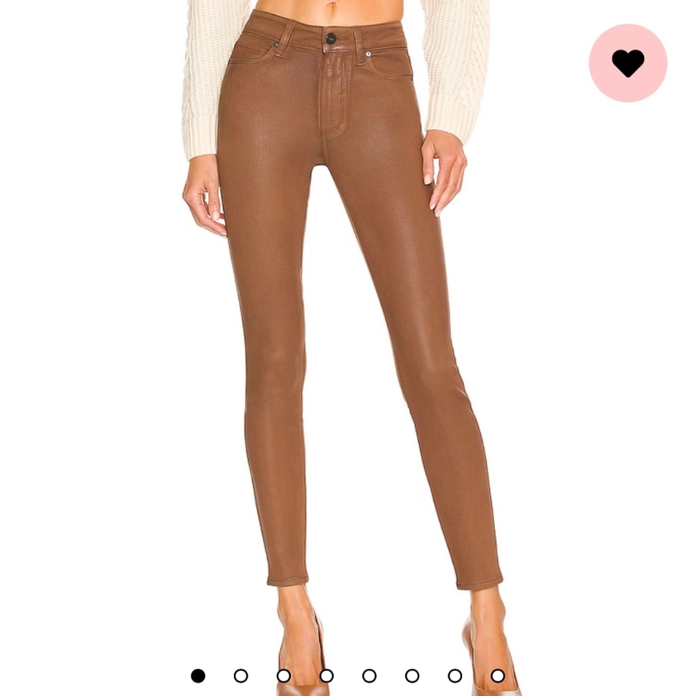PAIGE Cognac Coated Denim